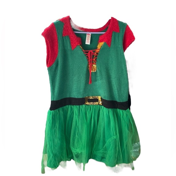 Holiday Time Red Green Christmas dress with tool size 2XL - Picture 1 of 6